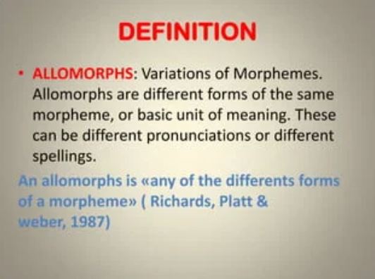 Allomorph